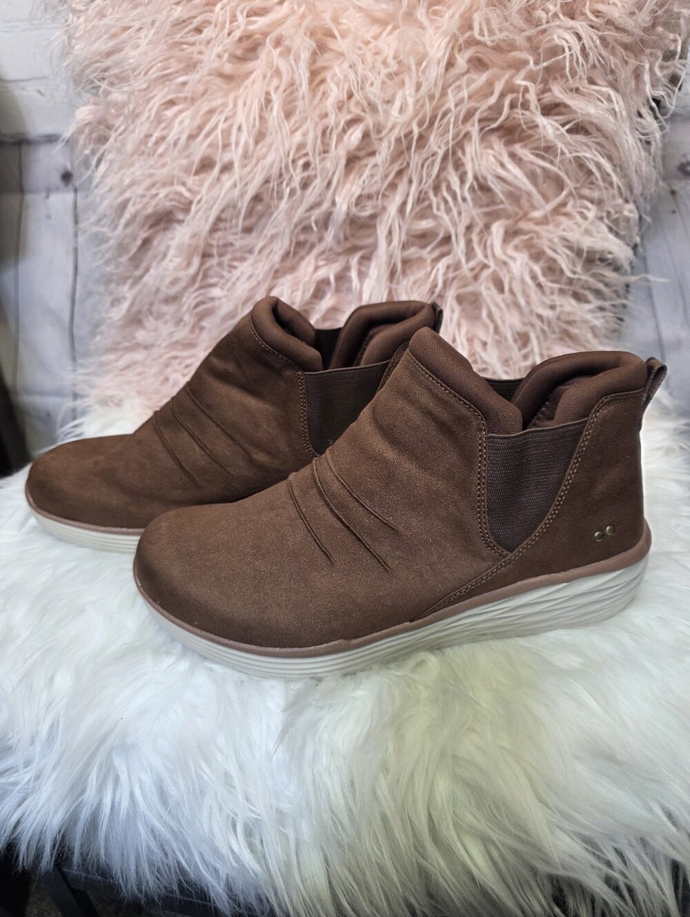 Ryka Niah Women's Brown Slip-On Ankle Booties